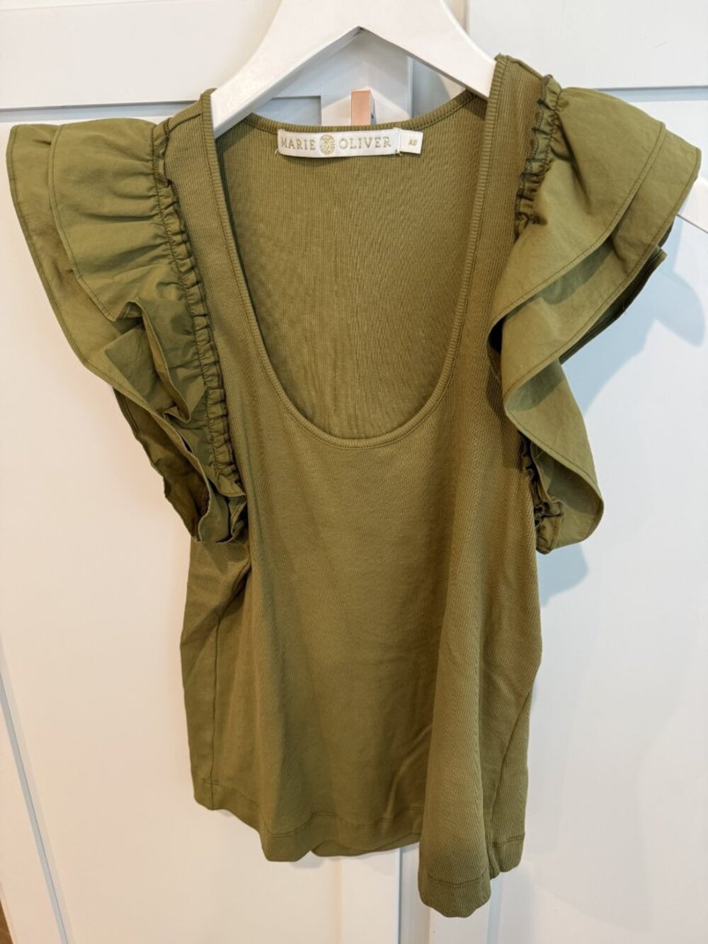 Marie Oliver Tank w Flutter Sleeve Detail